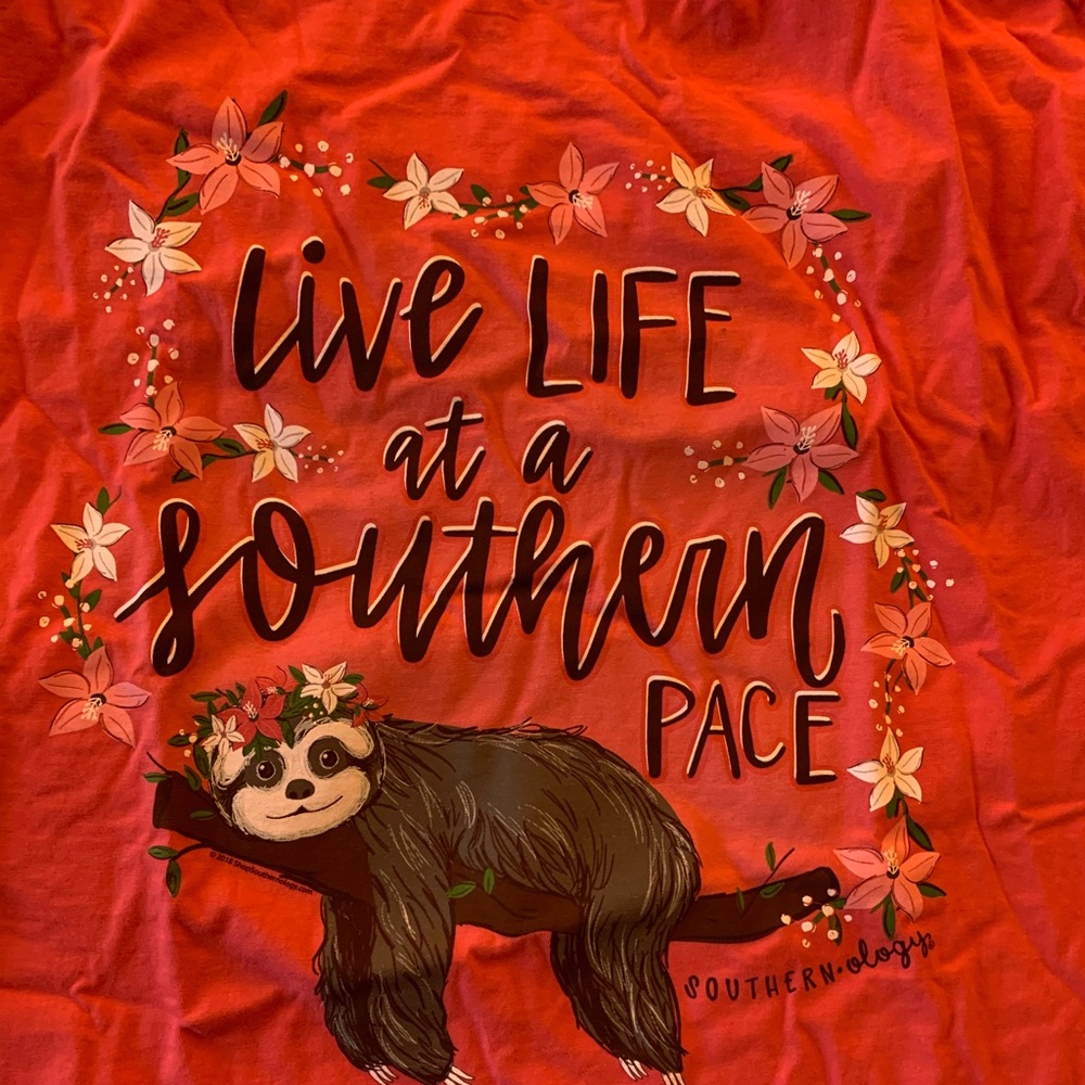 New with tags PINK sloth shirt